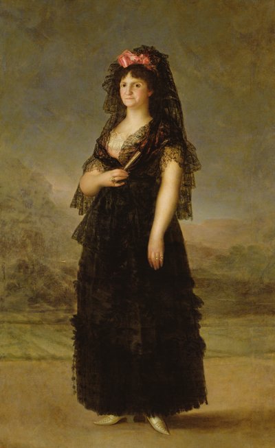 Queen Maria Luisa (1751-1819) Wearing a Mantilla, 1799 by Francisco de Goya
